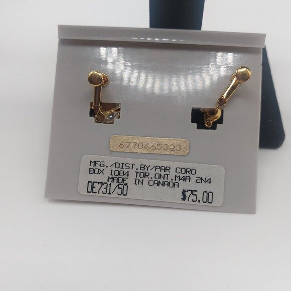 VTG Oscar de la Renta Vintage with Tag by Coro 2.5"  drop RARE GP Rhinestone - Picture 3 of 12